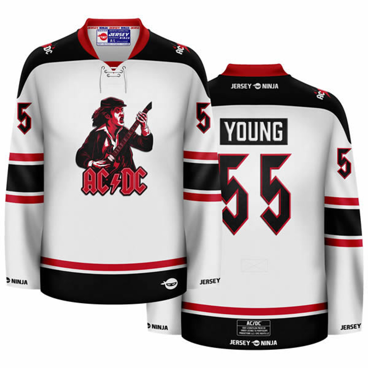 Jersey Ninja - AC/DC Angus Young Tribute Hockey Jersey