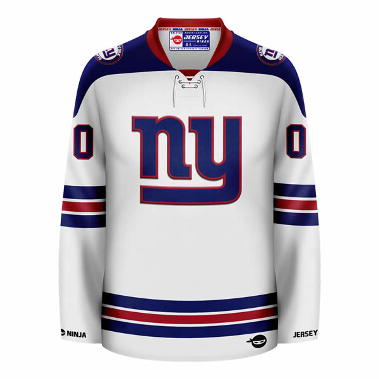 Jersey Ninja - New York Giants White Hockey Jersey