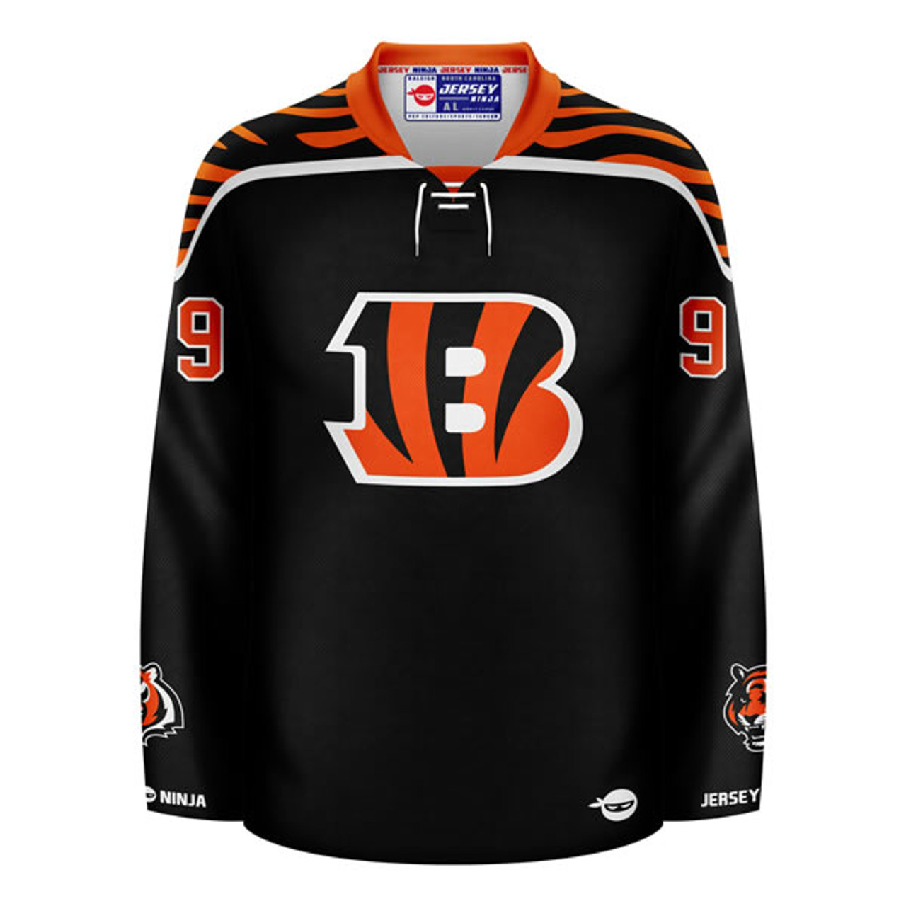 Jersey Ninja - Cincinnati Bengals Orange Ja'Marr Chase Crossover Hockey  Jersey