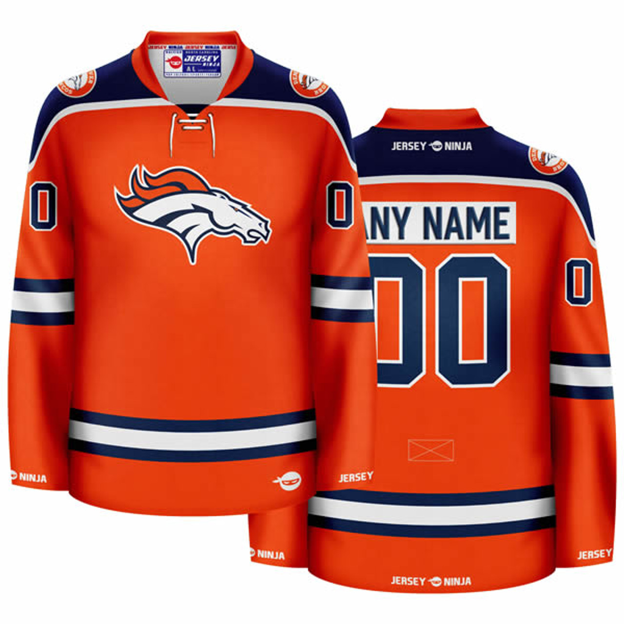 Jersey Ninja - Denver Broncos Orange Hockey Jersey