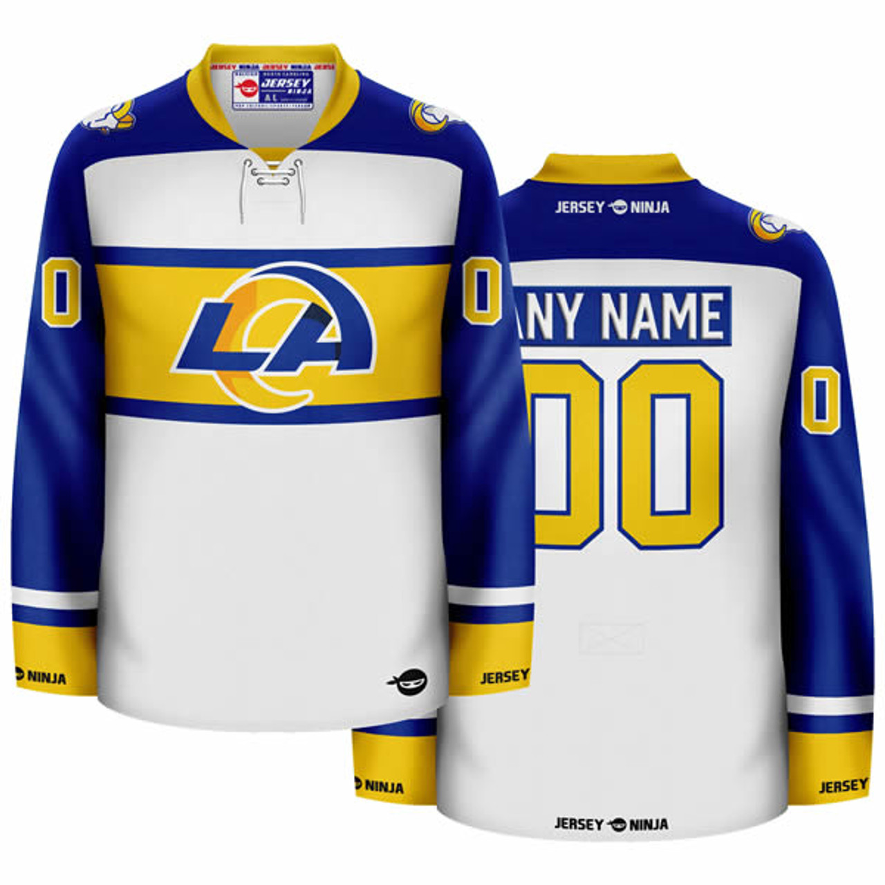 Jersey Ninja - Los Angeles Rams White Hockey Jersey