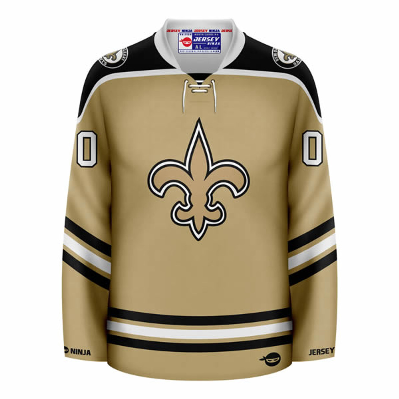 Jersey Ninja - New Orleans Saints Gold Hockey Jersey