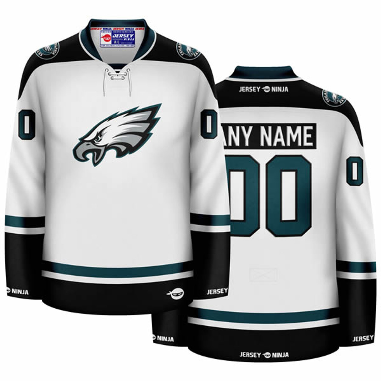 Jersey Ninja - Philadelphia Eagles White Hockey Jersey