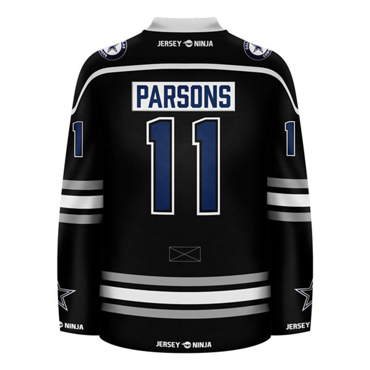 Dallas Cowboys Black Micah Parsons Crossover Hockey Jersey