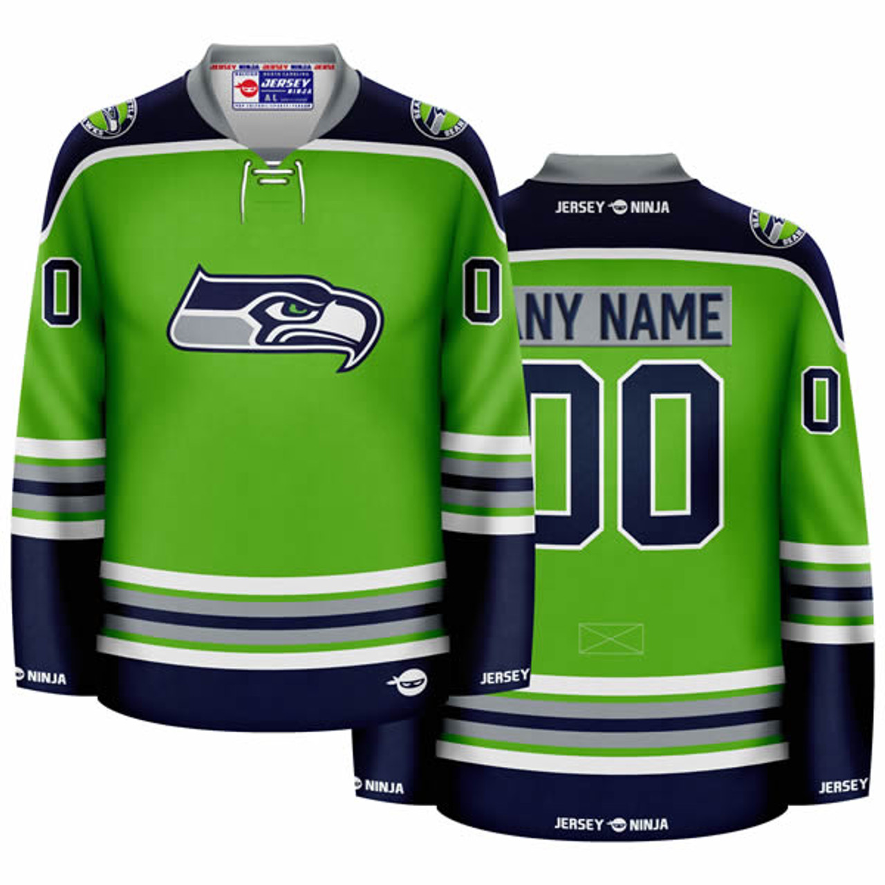 Jersey Ninja - Seattle Seahawks Green Hockey Jersey