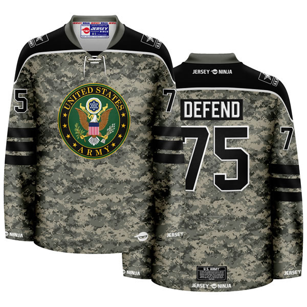 Jersey Ninja - United States Army Seal Camo Hockey Jersey