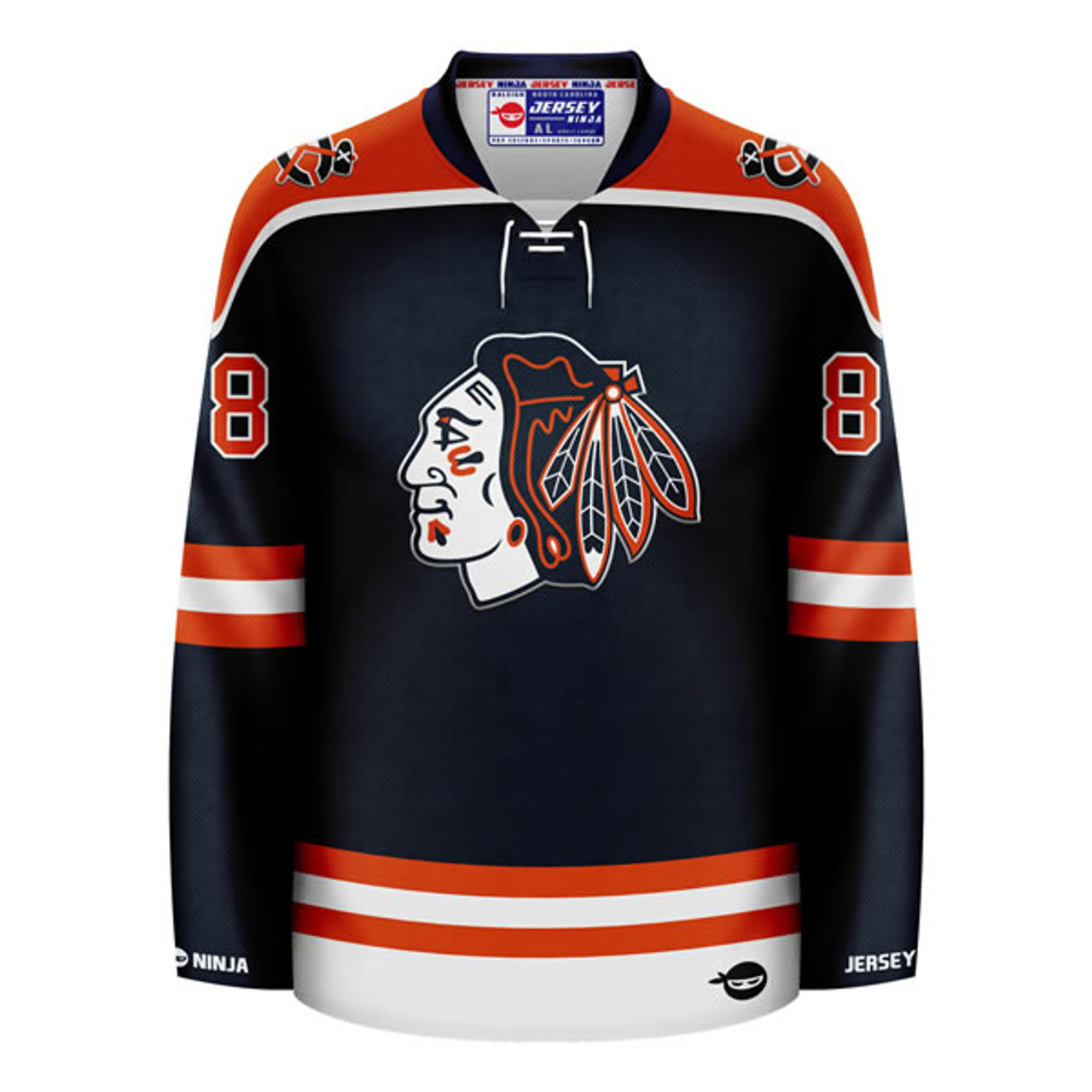 Jersey Ninja - Chicago Bears White Hockey Jersey