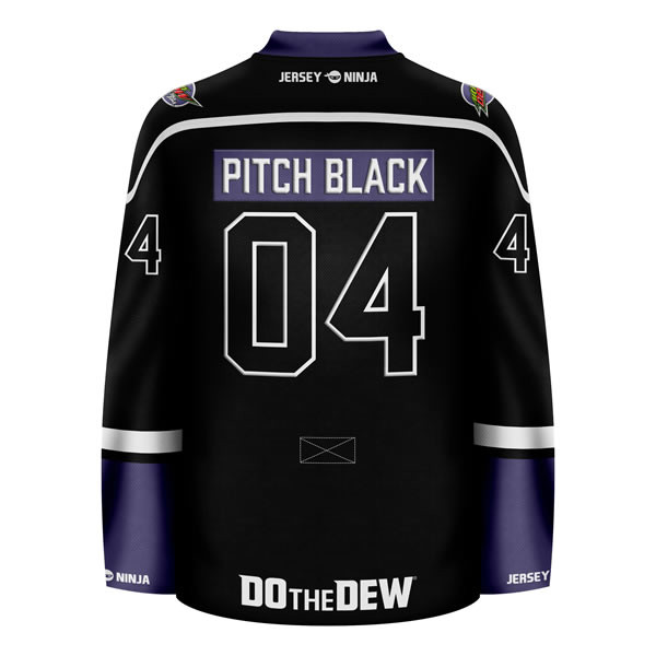 Jersey Ninja - Mountain Dew Pitch Black Blackout Hockey Jersey