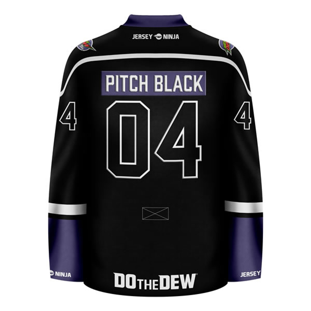 Jersey Ninja - Mountain Dew Pitch Black Blackout Hockey Jersey