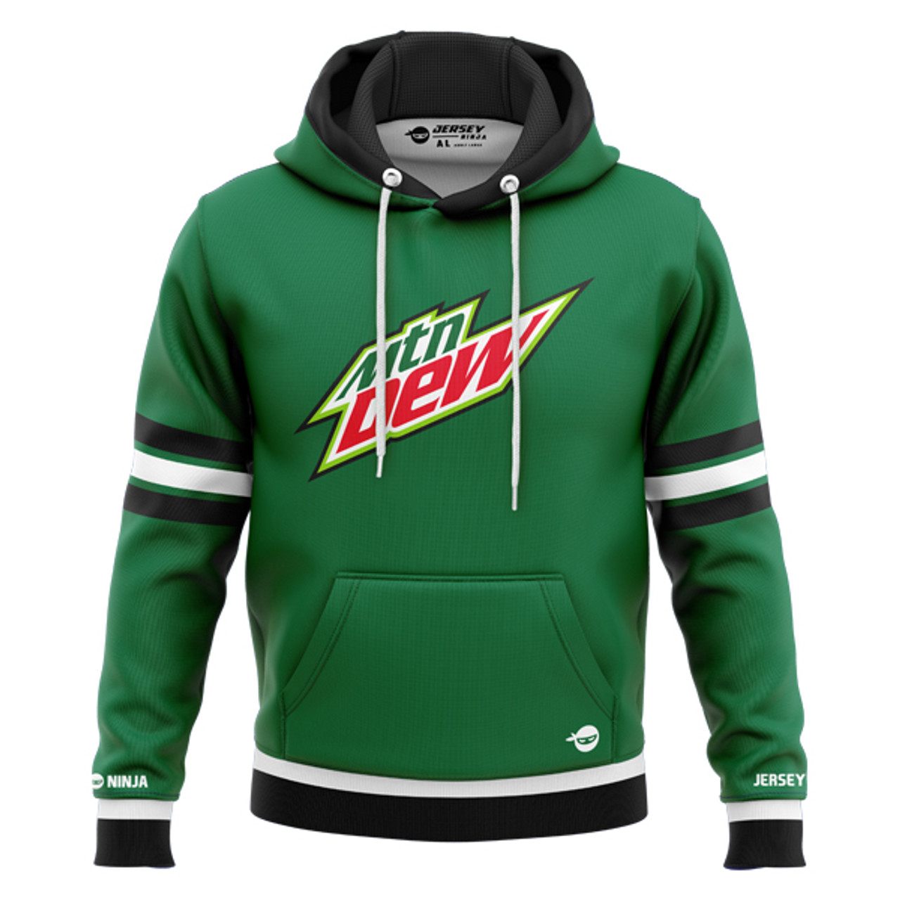 Jersey Ninja - Mountain Dew Original Flavor Green Hockey Jersey