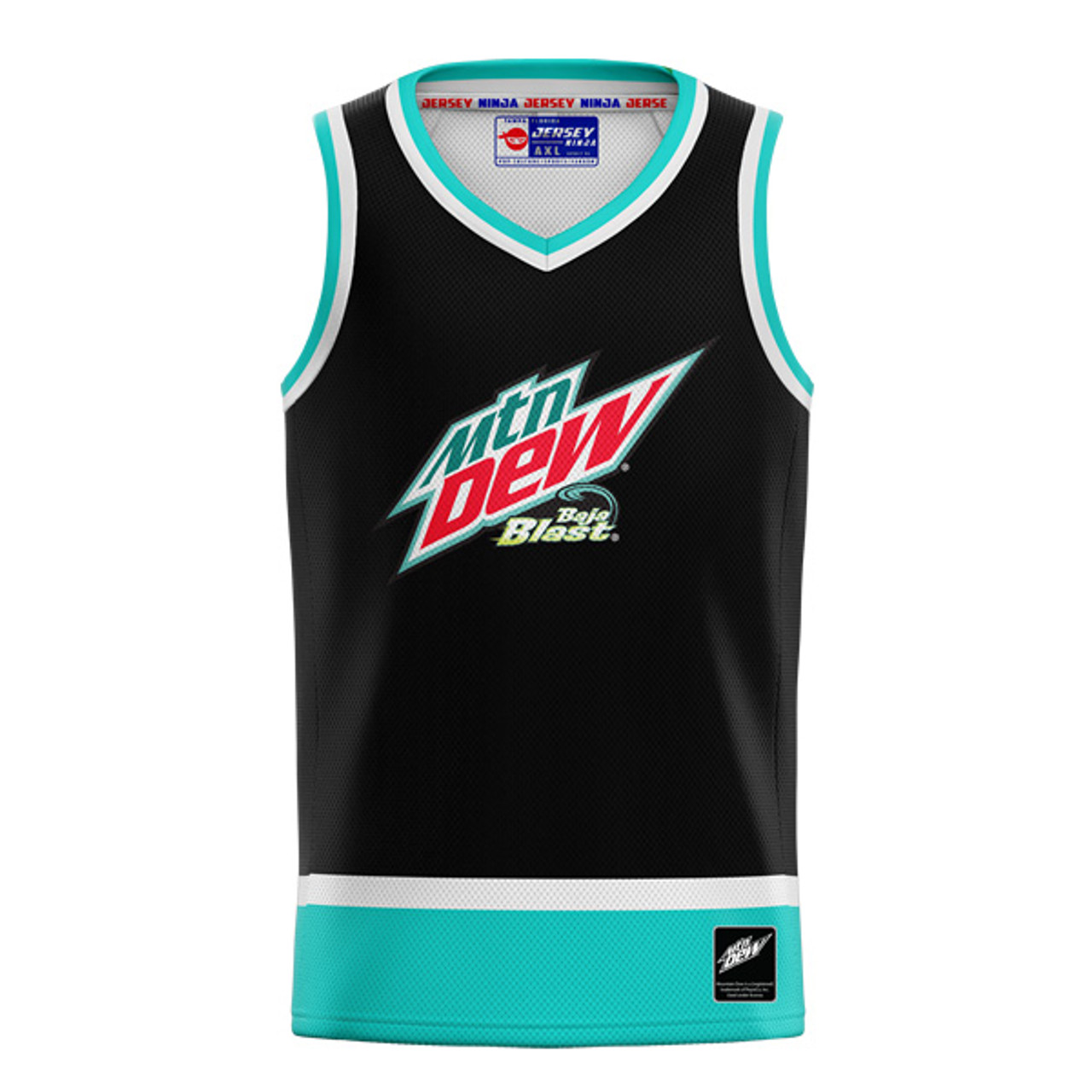 Jersey Ninja - Mountain Dew Baja Blast Teal Performance Hoodie