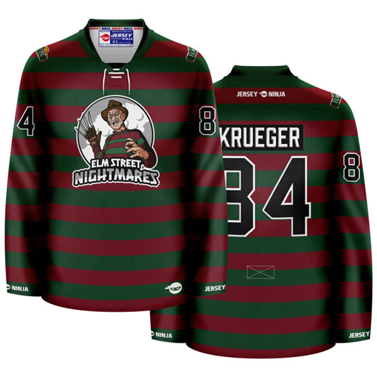 A Nightmare on Elm Street Freddy Kruger Long Sleeve Sweater, Red