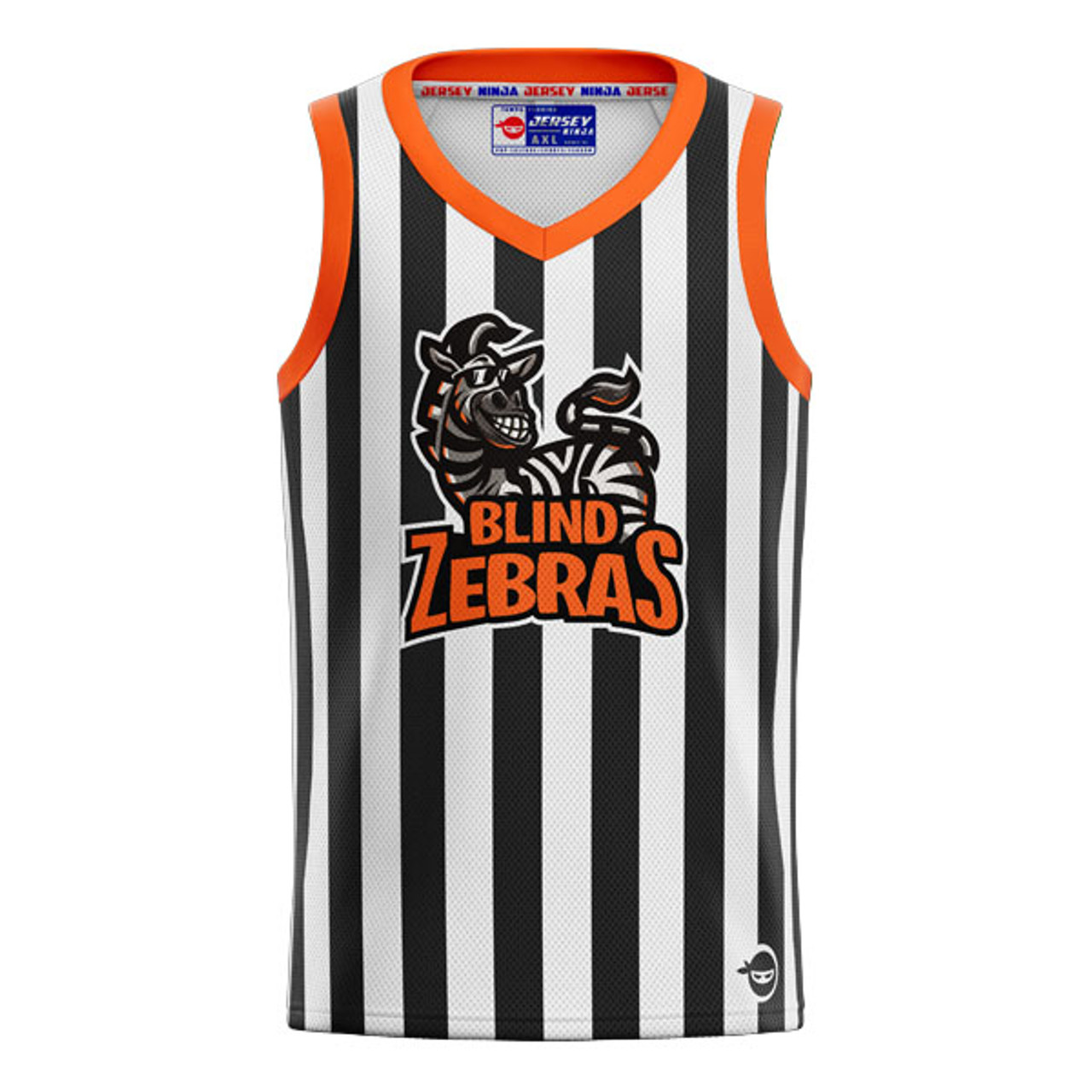 Jersey Ninja - Blind Zebras Funny Hockey Jersey