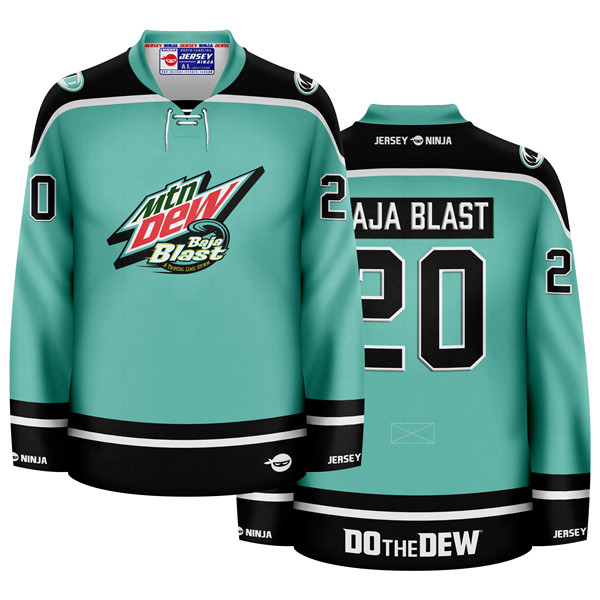 Officially Licensed Mountain Dew Hockey Jerseys by Jersey Ninja