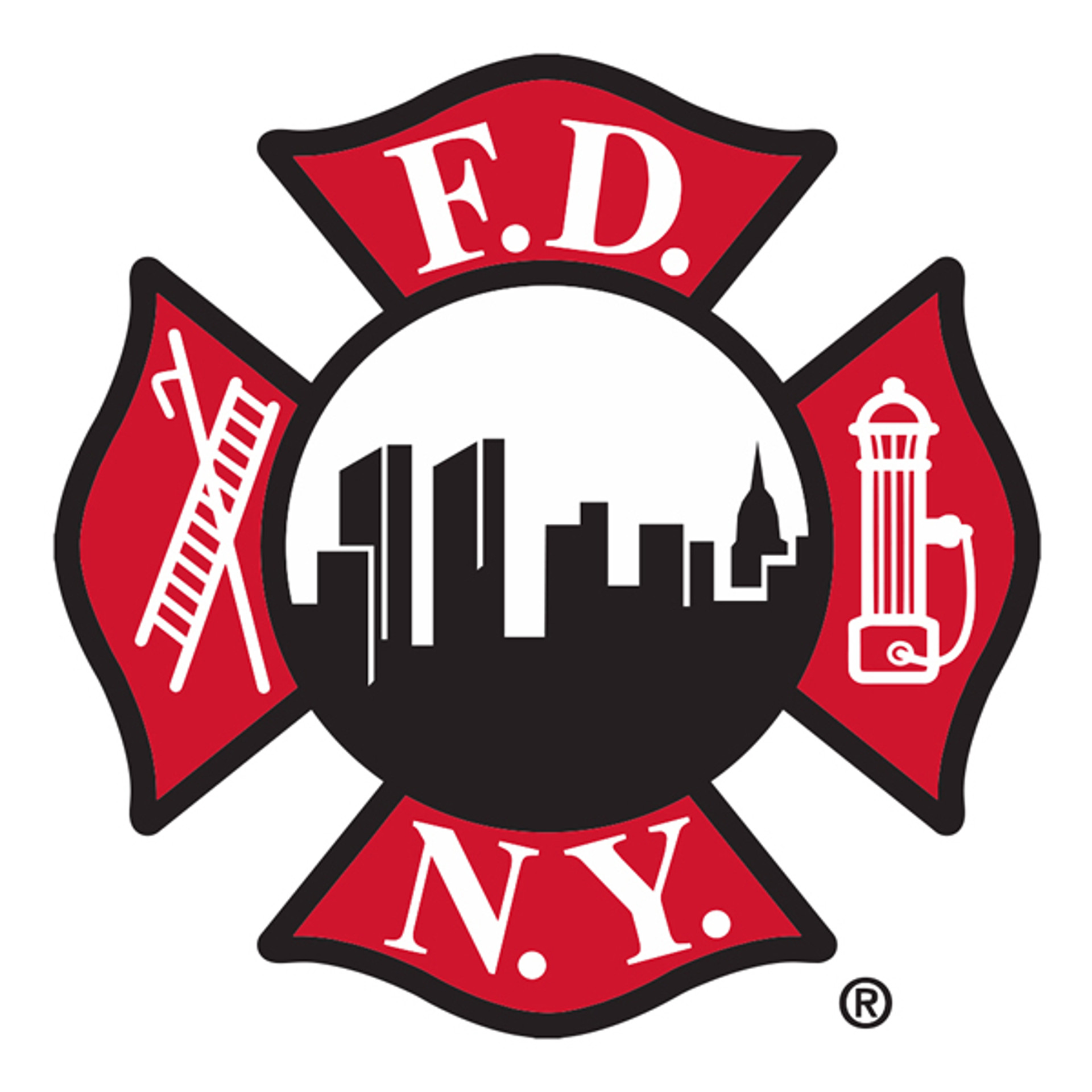 Jersey Ninja - FDNY Maltese Cross White Hockey Jersey