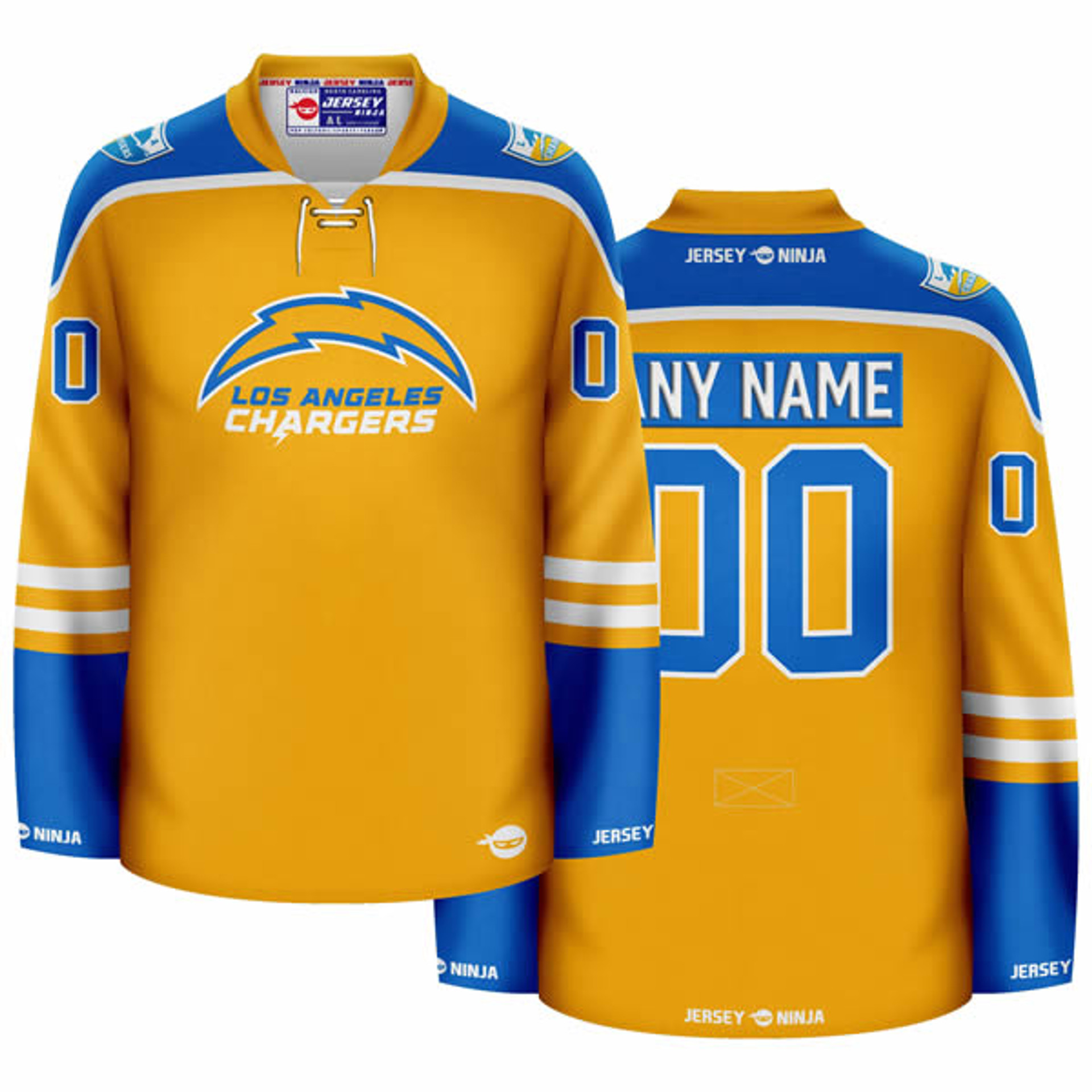 Jersey Ninja Los Angeles Chargers Yellow Hockey Jersey jersey-ninja-los-angeles-chargers-yellow-hockey-jersey