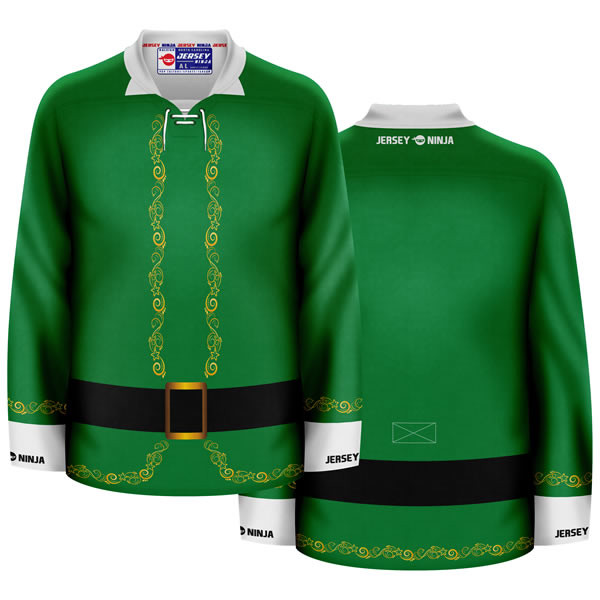 Jersey Ninja Christmas Elf Outfit Hockey Jersey