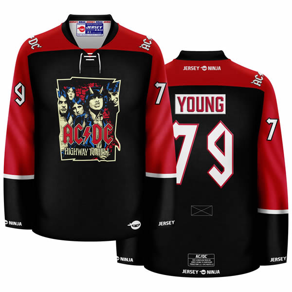 Offically Licensed AC/DC Hockey Jerseys by Jersey Ninja