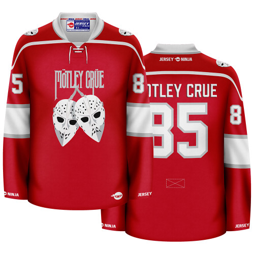Jersey Ninja - Motley Crue Theatre of Hockey Red Hockey Jersey - COMBINED