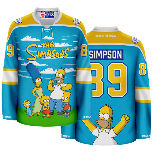 The Simpsons Cloudscape Hockey Jersey - COMBINED