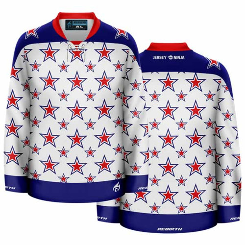 Jersey Ninja - Team USA Barber Pole Hockey Jersey