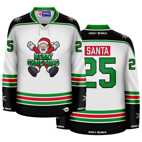 Jersey Ninja - Merry Christmas Santa Holiday Hockey Jersey - COMBINED