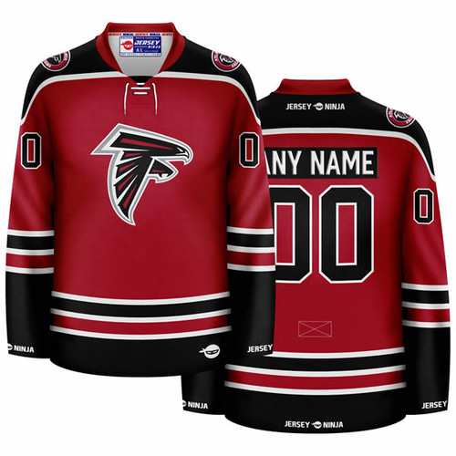 Atlanta Falcons Red Hockey Jersey - COMBINED