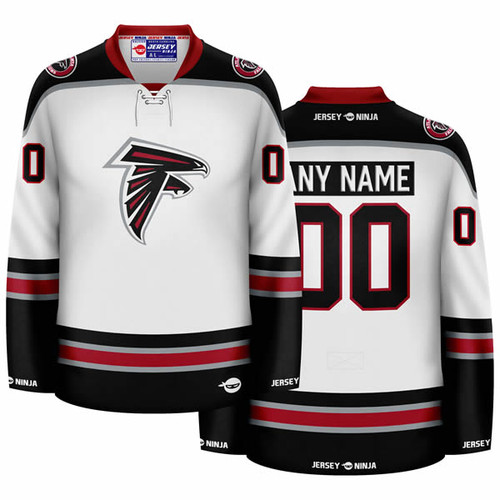 Atlanta Falcons White Hockey Jersey - COMBINED