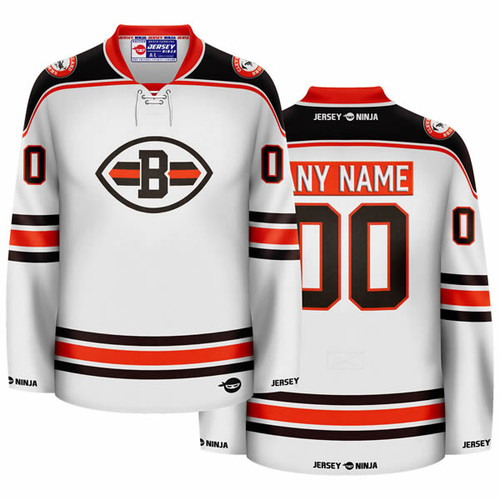 Cleveland Browns White Hockey Jersey - COMBINED