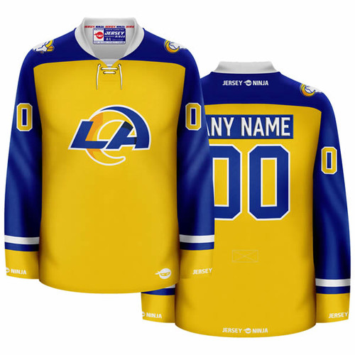 Los Angeles Rams Yellow Hockey Jersey - COMBINED