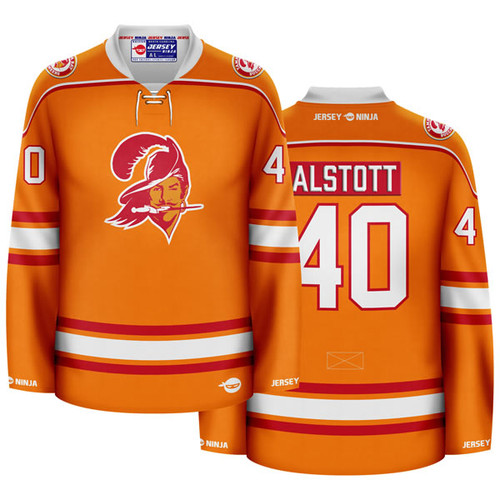 Jersey Ninja - Tampa Bay Buccaneers Red Tom Brady Crossover Hockey