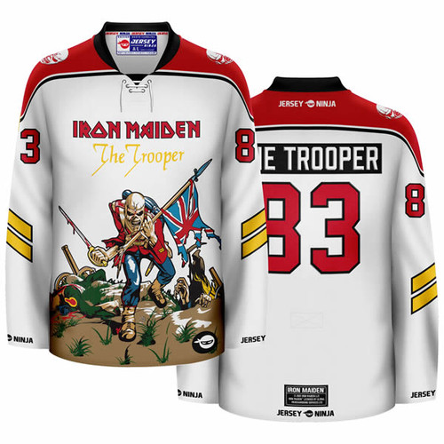 Iron Maiden The Trooper Sub White Hockey Jersey - COMBINED