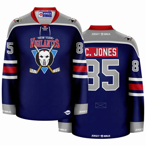 New York Vigilantes Casey Jones Hockey Jersey - COMBINED