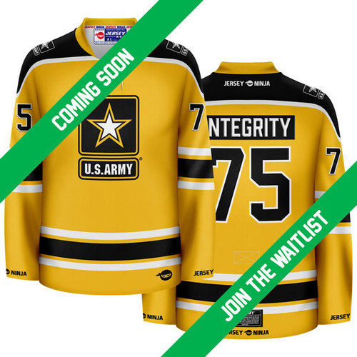 Jersey Ninja - United States Army Logo Yellow 1.0 Hockey Jersey - COMING SOON