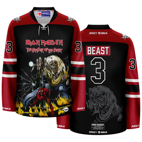Jersey Ninja - Iron Maiden The Number of the Beast SUB Hockey Jersey - COMBINED