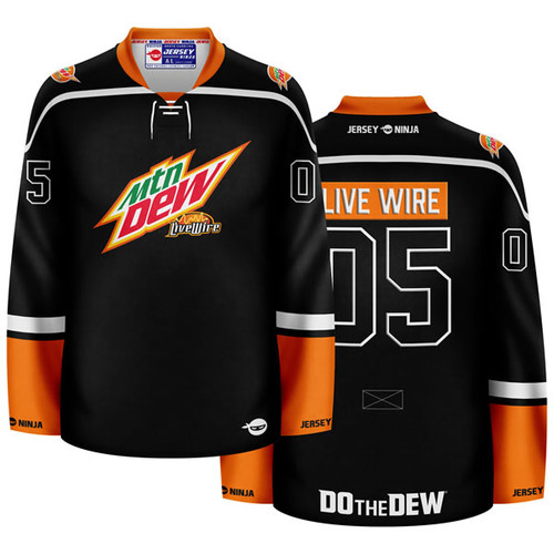 Jersey Ninja - Mountain Dew Live Wire Blackout Hockey Jersey - COMBINED