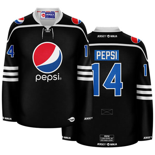 Jersey Ninja - Pepsi Globe Blackout Hockey Jersey - COMBINED
