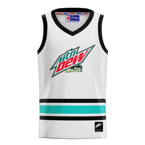 Jersey Ninja - Mountain Dew Baja Blast Pro Player White Performance Tank