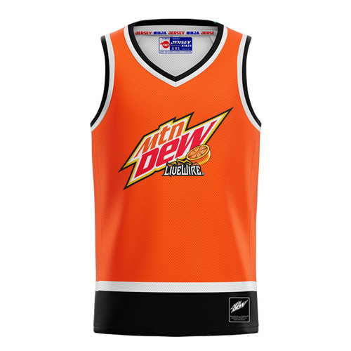 Jersey Ninja - Mountain Dew Live Wire Pro Player Orange Performance Tank