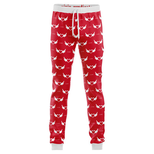 Ninja Syndicate - Valentines Day Love Wings Performance Joggers - FRONT VIEW