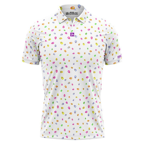 Ninja Syndicate Easter Mini Eggs Performance Polo - FRONT VIEW