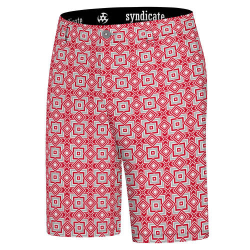 Jersey Ninja - Houndstooth Performance Golf Shorts - Green Black