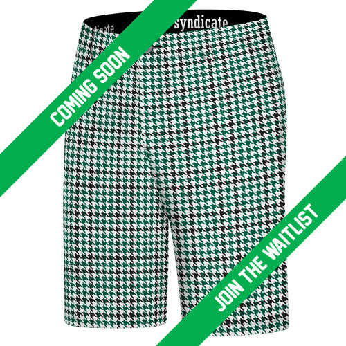 Syndicate Houndstooth (Green/Black) Performance Golf Shorts - COMING SOON