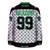 Jersey Ninja - Mardi Gras Emblazoned Script Holiday Hockey Jersey - BACK VIEW