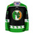 Jersey Ninja - St Patrick's Day Irish Clover Black Holiday Hockey Jersey - FRONT VIEW