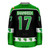 Jersey Ninja - St Patrick's Day Irish Clover Black Holiday Hockey Jersey - BACK VIEW