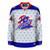 Jersey Ninja - 4th of July Statue of Liberty Ugly Sweater Holiday Hockey Jersey - FRONT VIEW