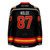 Jersey Ninja - Kansas City Chiefs Black Kelce Crossover Hockey Jersey - BACK