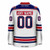 New England Patriots White Hockey Jersey - BACK