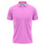 Ninja Syndicate Valentines Day White Hearts on Pink Performance Polo - FRONT VIEW